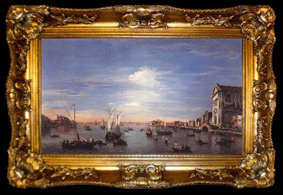 framed  GUARDI, Francesco The Giudecca Canal with the Zattere dgh, ta009-2